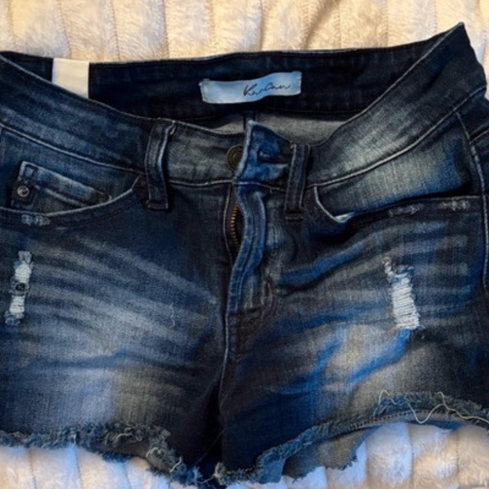 KanCan Dark Blue Denim Shorts
